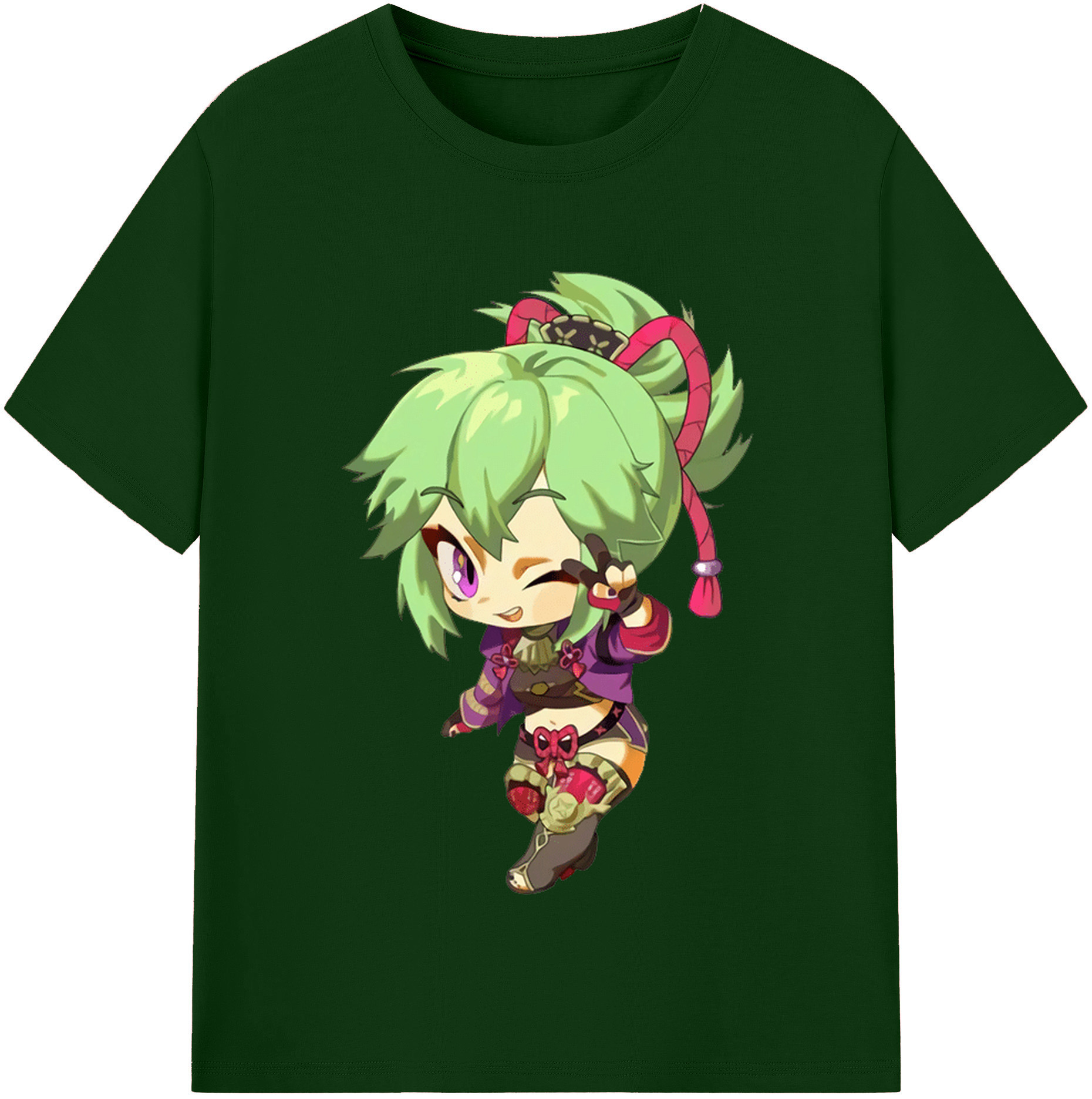 げんし神  久岐忍 くき しのぶ genshin Kuki Shinobu 綿100％半袖Tシャツ（フロントプリント）